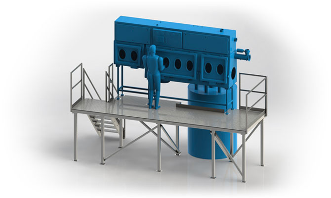 Custom Stainless Steel Sanitary Equipmentand Operator Platform